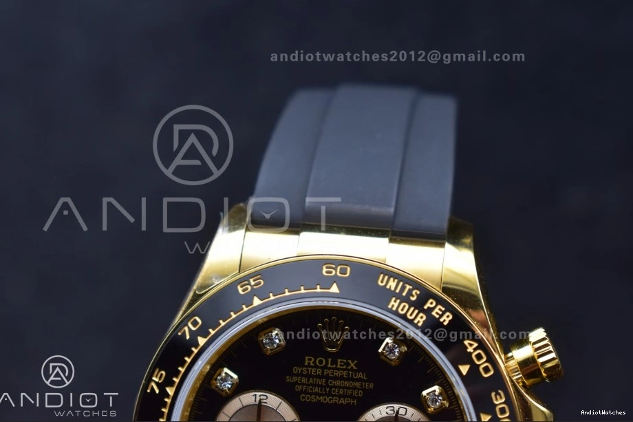 (Weighted) Diamonds Daytona Oysterflex 806 QF 126518 WellDesigned YG SH4131 Black Edition Best V6 Strap on Dial 1:1 0306